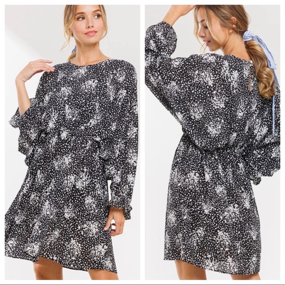 17 Boho Chic Floral Print Batwing Dress - Picture 4 of 4